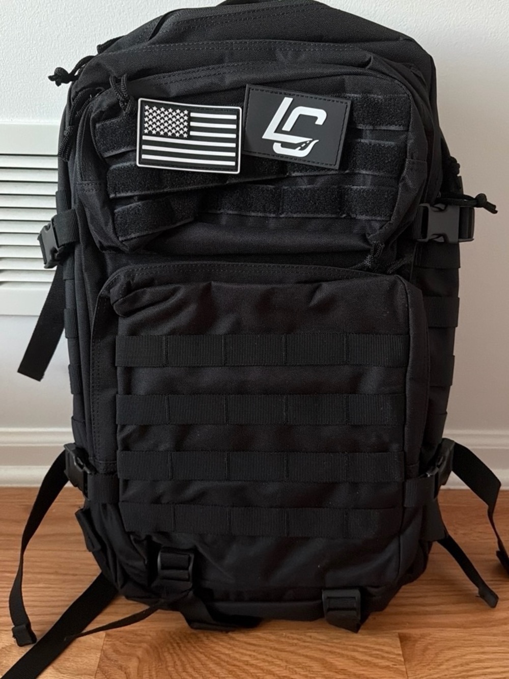 Tactical Black Men's Backpack - Durable MOLLE Daypack